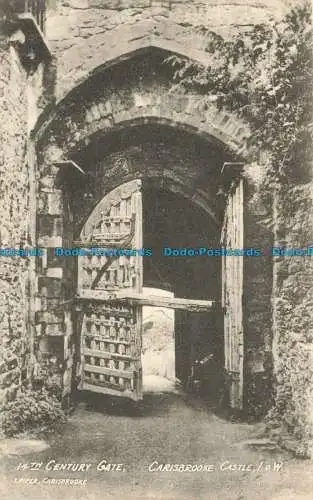 R626857 I.O W. 14. Th. Century Gate. Carisbrooke Castle. T. Piper