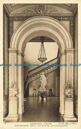 R625070 Osborne House. 4. Eingangshalle zu den State Apartments. H.M. Office of Wor