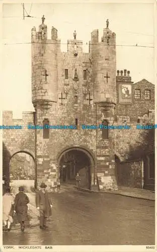 R625106 York. Micklegate Bar. 65403. Photochrom