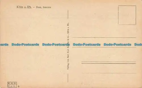 R626977 Koln a. Rh. Dom. Innen. Karl Rud. Bremer