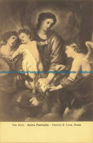 R625932 Van Dyck. Heilige Familie. Galerie S. Luca. Rom. 472. Fototypie des S