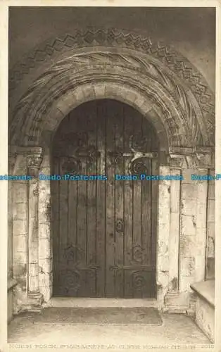 R627014 St. Margarets at Cliffe Norman Church. Nordveranda. J. B. Madge