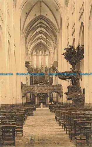 R625199 Nels. Leuven. Innenraum der Steinkirche. Brüssel. Serie Löwen