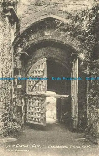 R627036 I.O.W. Schloss Carisbrooke. 14. Th. Century Gate. T. Piper