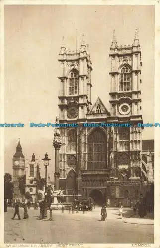 R627114 London. Westminster Abbey. Westfront. S.D