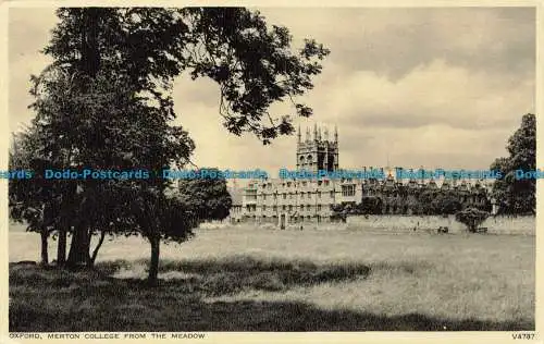 R627790 Oxford. Merton College von der Wiese. Photochrom