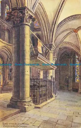 R627243 Kathedrale von Canterbury. Grab des Schwarzen Prinzen. J. Lachs. 1955