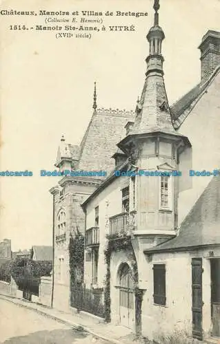 R626259 Schlösser. Herrenhäuser und Villen in der Bretagne. Herrenhaus St. Anne in Glas. E. Schinken