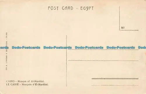 R626287 Kairo. Moschee von Al Mardani. B. Livados und Coutsicos