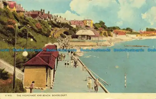 R628009 Dovercourt. Die Promenade und der Strand. 1959