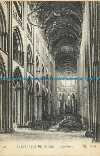 R625582 33. Kathedrale von Rouen. Innenraum. ND. Foto. Imp. Foto. Neurdein