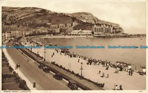 R628092 Llandudno. Marine Parade. Postkarte