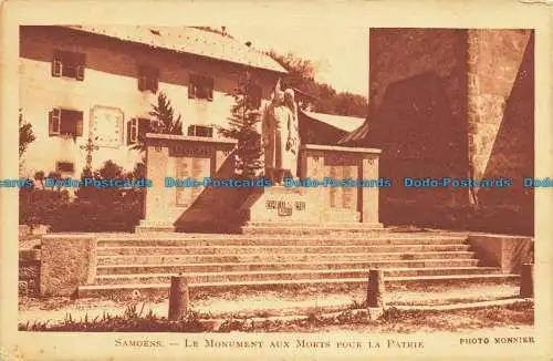 R627433 Samoens. Das Denkmal der Toten für das Vaterland. F. Monnier