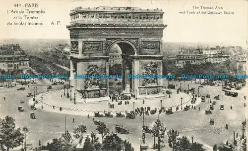 R627459 Paris. Triumphbogen und Grab des unbekannten Soldaten. A. Papeghin