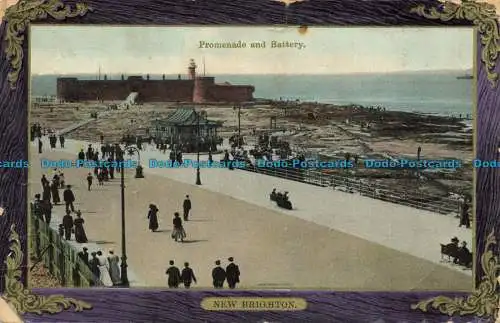 R628801 New Brighton. Promenade und Akku. R.B