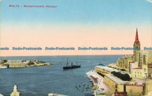 R628194 Malta. Marsamuscetto Harbour. Postkarte