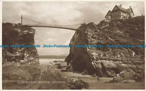 R628202 Newquay. Hängebrücke. Valentinstag. Foto braune Serie