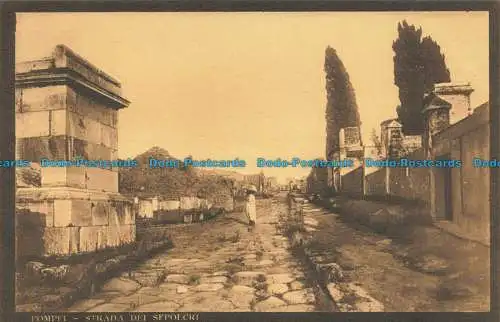 R627556 Pompei. Straße des Grabes. P. Beccarini. RR. Ausgrabungen von Pompeji