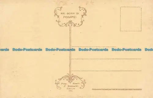 R627556 Pompei. Straße des Grabes. P. Beccarini. RR. Ausgrabungen von Pompeji