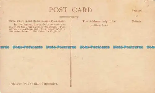 R626545 Bad. Der Konzertsaal. Römische Promenade. Die Bath Corporation. RP