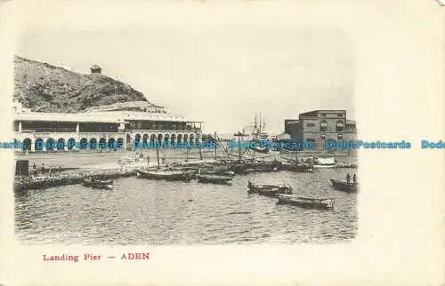 R628442 Aden. Landepier. Postkarte