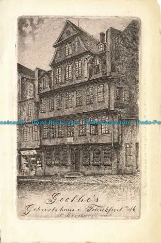 R626805 von Goethe. Geburtshaus i Frankfurt