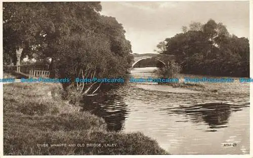 R629139 Ilkley. River Wharfe und Old Bridge. Valentinstag. Foto braune Serie. Bild