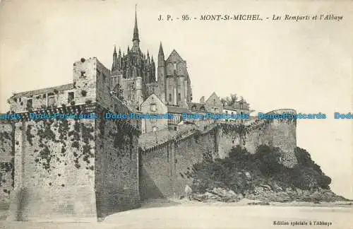 R629568 Monte St. Michel. Die Stadtmauern und die Abtei. Sonderedition im Kloster