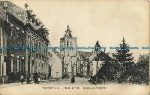 R628542 Poperinghe. Platzieren Sie Berten. Kirche St. Bertin