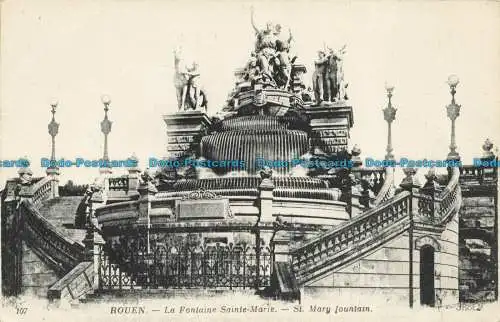 R629184 Rouen. Marienbrunnen. Neurdein und Co. ND. Foto