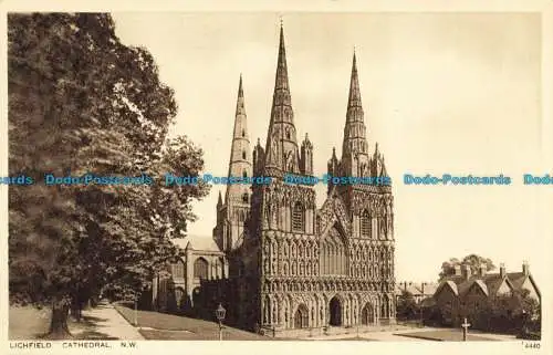 R629203 Lichfield Cathedral. N.W. Photochrom