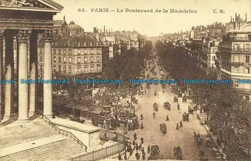 R629212 Paris. Der Boulevard de la Madeleine. C.M