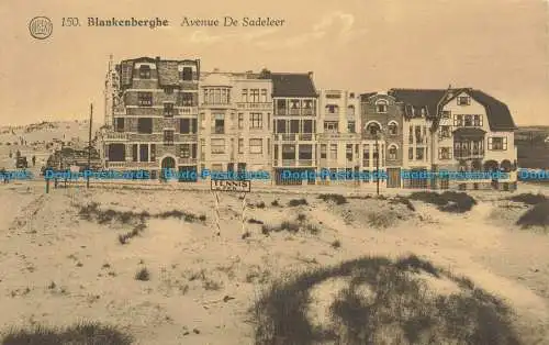 R628603 Blankenberghe. Avenue De Sadeleer. Albert. A. Dohmen