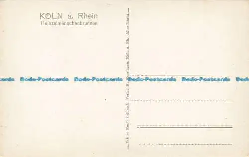 R628610 Koln a. Rh. Heinzelmannchenbrunnen. Echter. H. Worringen