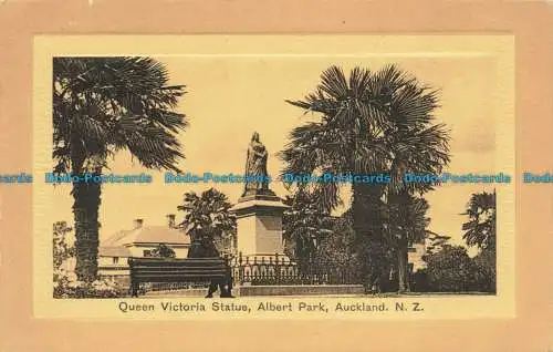 R629266 Z.Nr. Queen Victoria Statue. Albert Park. Auckland. Fergusson. Goldmedaille