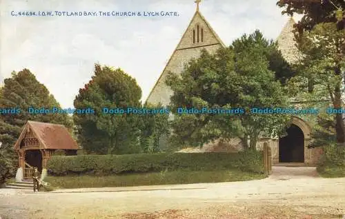 R629283 I.O.W. Totland Bay. Die Kirche und das Lychentor. Das Photochrom. Celesque