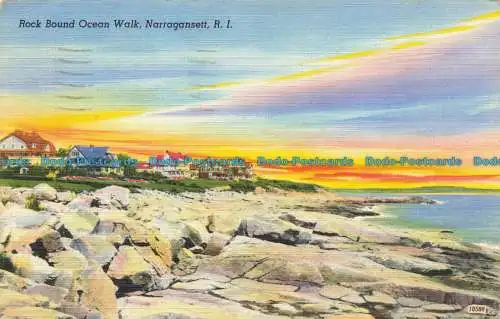 R629309 R.I. Rock Bound Ocean Walk. Narragansett. Narragansett Geschenkzentrum. A C