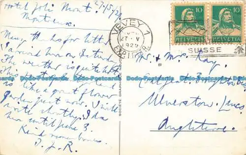 R629369 Narzissenfeld in der Umgebung von Montreaux. Graphische Gesellschaft. 1929