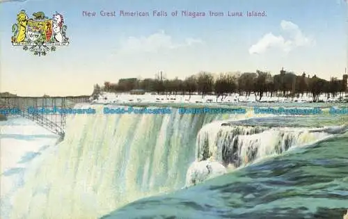 R629964 New Crest American Falls of Niagara von Luna Island. F.H. Leslie