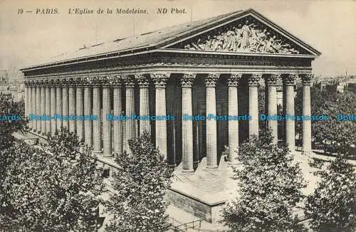 R629973 Paris. Die Madeleine-Kirche. ND. Foto