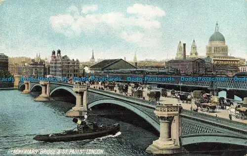 R630191 London. Blackfriars Bridge und St. Pauls. P.P