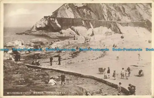 R630232 Ilfracombe. Wildersmouth Beach. Pelham Postkarte. Echte Fotoserie