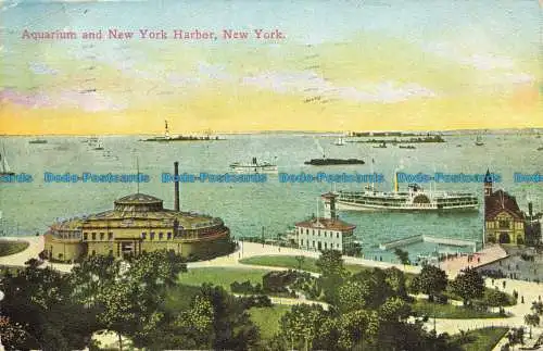 R630688 New York. Aquarium und New York Harbour. Erfolgspostkarte. 1913