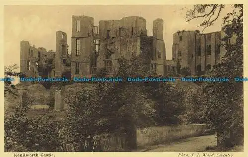 R630930 Kenilworth Castle. Sepia Photo Art Serie. Nein. 1031. J.J. Ward