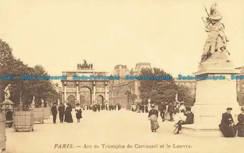 R631027 Paris. Arc de Triomphe du Carrousel und Louvre