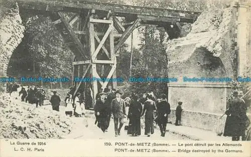 R630622 Der Krieg von. Brücke von Metz. Summe. Brücke von den Deutschen zerstört. L.C