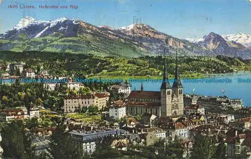 R631093 Luzern. Hofkirche Und Rigi. Wehrli. 1932