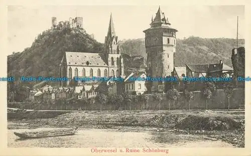 R631296 Oberwesel u. Ruine Schönburg. H.H