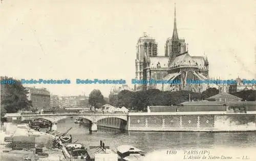 R631612 Paris. L Apsis von Notre Dame. LL. 1180