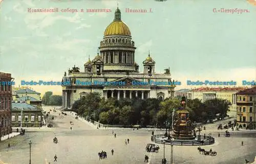 R631663 St. Petersburg. Isaakdom und Nikolaus-I.-Denkmal